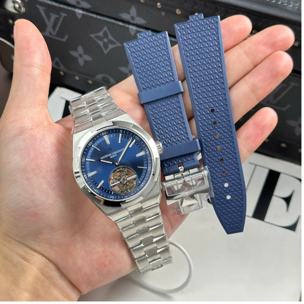 Super Clone Vacheron Constantin Steel — dial close-up