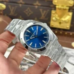 Super Clone Vacheron Constantin Blue Dial Steel — dial close-up