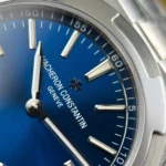 Super Clone Vacheron Constantin Blue Dial Steel — case and bezel