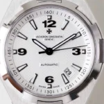 Super Clone Vacheron Constantin Overseas White Dial Number Roman 42mm — dial close-up