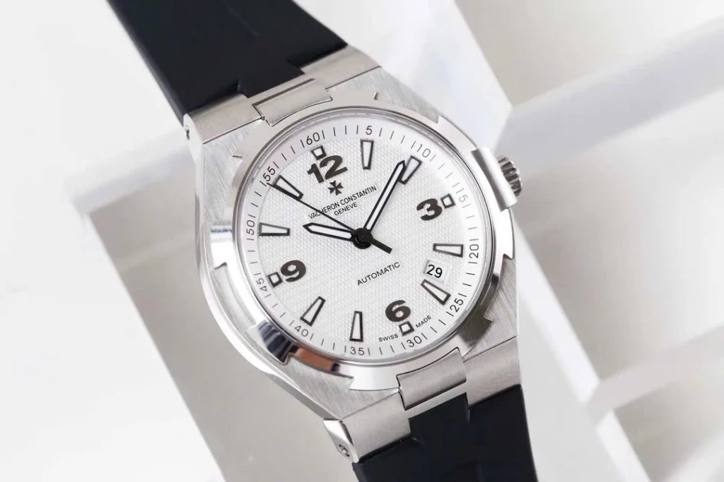Super Clone Vacheron Constantin Overseas White Dial Number Roman 42mm — side profile