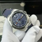 Super Clone Vacheron Constantin Overseas Dual Time 7900V 41mm Blue Dial Steel