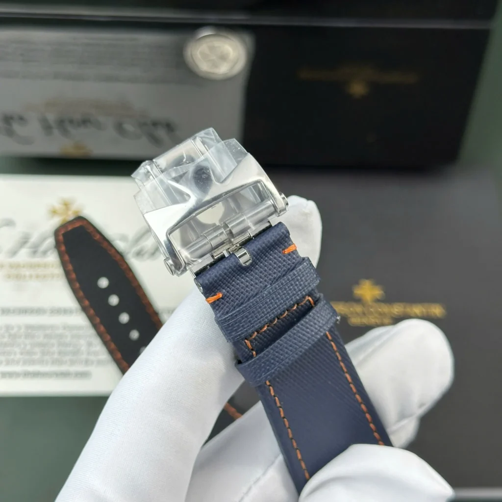 Super Clone Vacheron Constantin Overseas Dual Time 7900V 41mm Blue Dial Steel