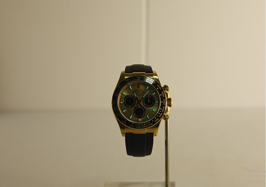 Super Clone Rolex Daytona Golden Dial 126518LN “Pikachu” — case and bezel