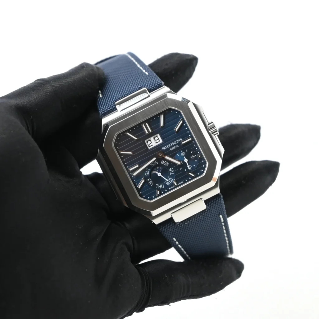 Super Clone Patek Philippe Cubitus 5822P-001 Platinum Instantaneous Grand Date Day Moon Phases – Swiss SuperClone