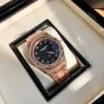 Super Clone Audemars Piguet Royal Oak “Jumbo” Extra-Thin 15207OR.OO.1240OR.01 39mm Black Dial Rose Gold –