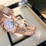 Super Clone Audemars Piguet Royal Oak “Jumbo” Extra-Thin 15207OR.OO.1240OR.01 39mm Black Dial Rose Gold –