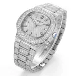 Super Clone Patek Philippe Nautilus 5711 40mm Up Full 3000pcs Moissanite Pave Hongkong – Customize Diamod – Swiss SuperClone
