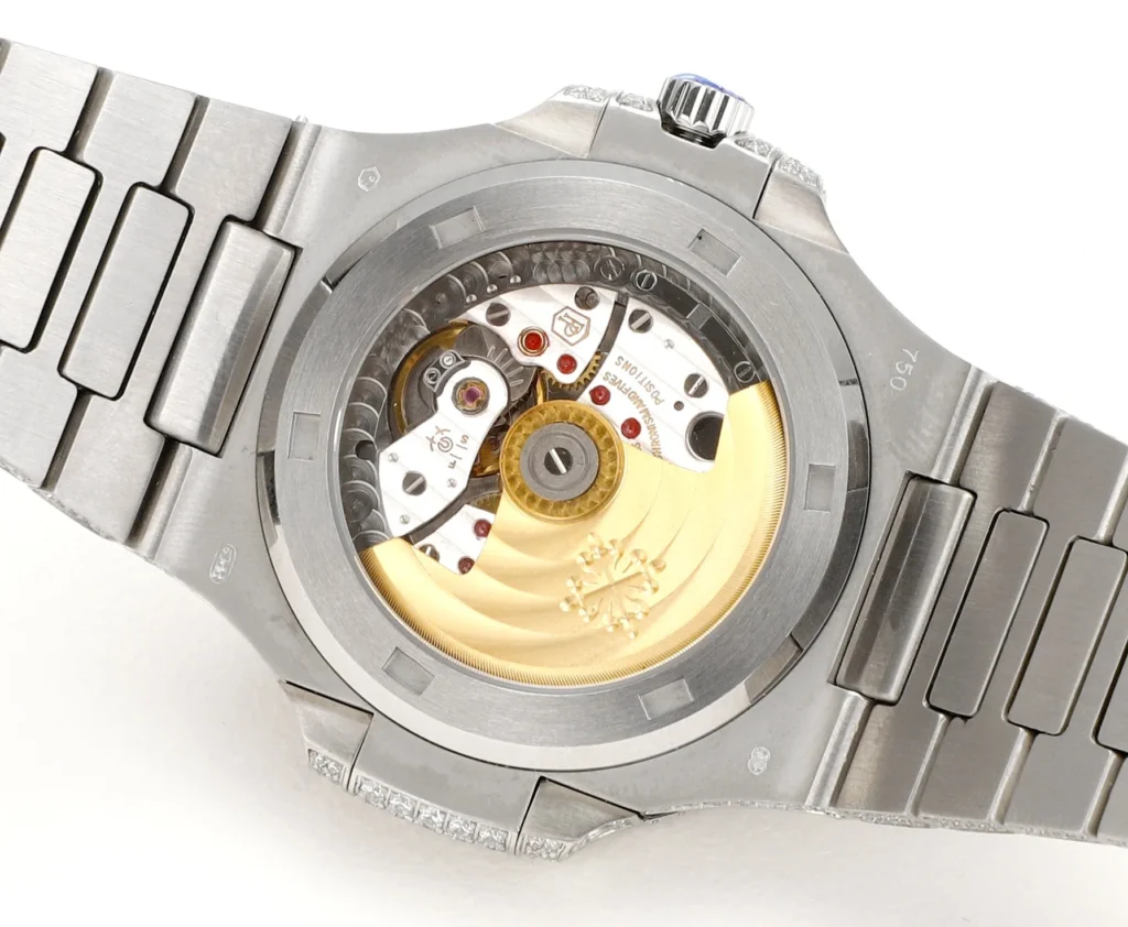 Super Clone Patek Philippe Nautilus 5711 40mm Up Full 3000pcs Moissanite Pave Hongkong – Customize Diamod – Swiss SuperClone
