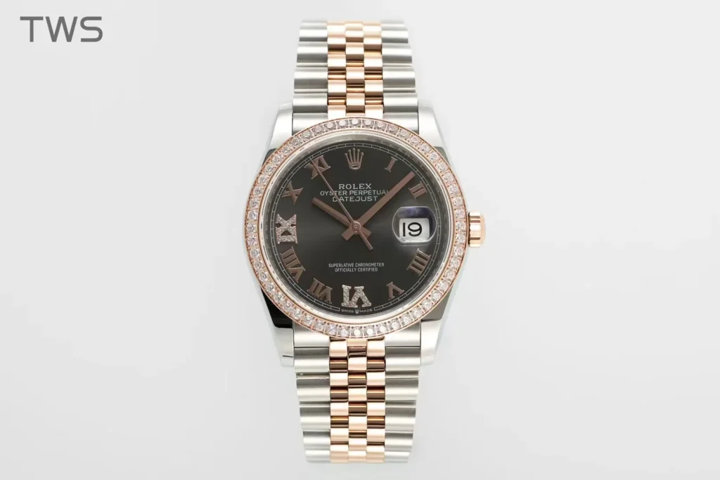 Super Clone Rolex Datejust Slate Diamond Dial 126281RBR-0011 36 mm – Swiss SuperClone
