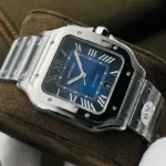 Super Clone Cartier Santos De Cartier Medium Blue WSSA0063 35.5mm – – Swiss SuperClone