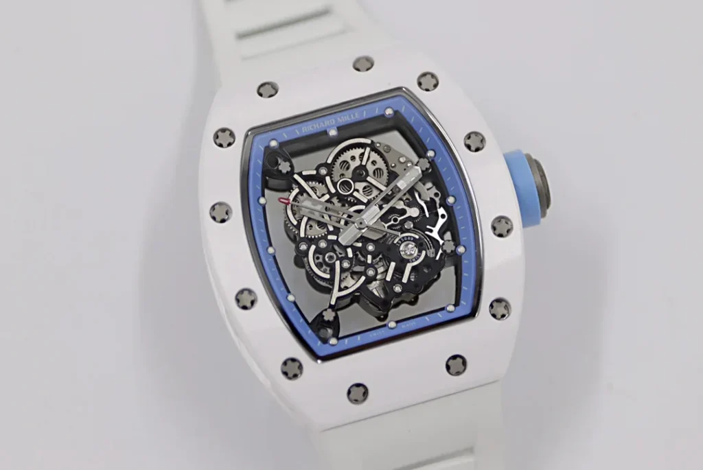 Super Clone Richard Mille RM 55 Richard Mille BLUE 42mm Ceramic
