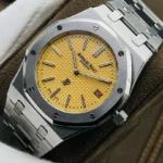 Super Clone Audemars Piguet Royal Oak Jumbo Extra-Thin 15202BC.OO.1240BC.01 39mm Yellow Dial