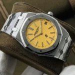 Super Clone Audemars Piguet Royal Oak Jumbo Extra-Thin 15202BC.OO.1240BC.01 39mm Yellow Dial