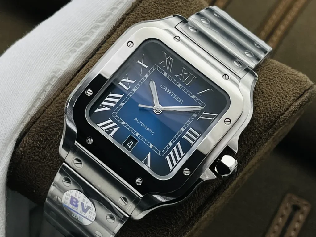 Super Clone Cartier Santos De Cartier Medium Blue WSSA0063 35.5mm – – Swiss SuperClone
