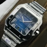 Super Clone Cartier Santos De Cartier Medium Blue WSSA0063 35.5mm – – Swiss SuperClone