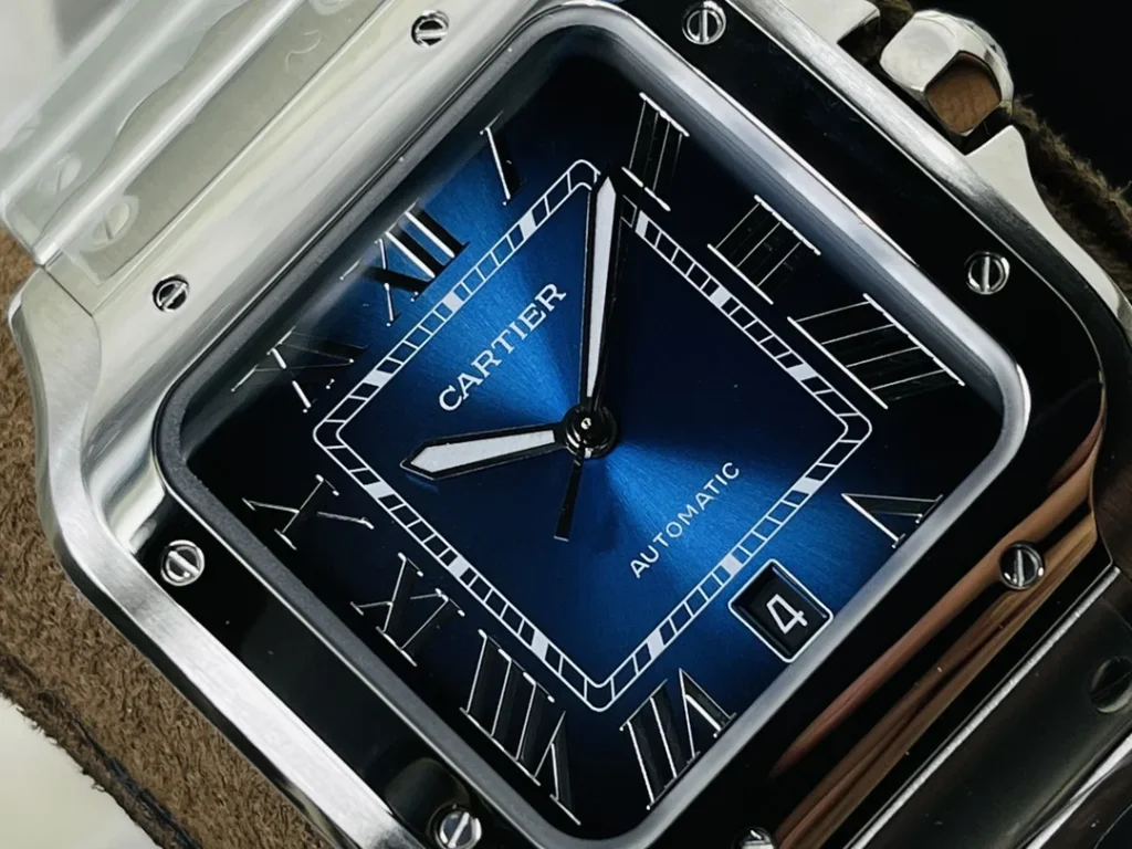 Super Clone Cartier Santos De Cartier Medium Blue WSSA0063 35.5mm – – Swiss SuperClone