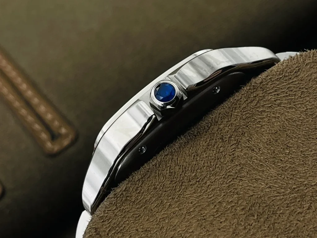 Super Clone Cartier Santos De Cartier Medium Blue WSSA0063 35.5mm – – Swiss SuperClone