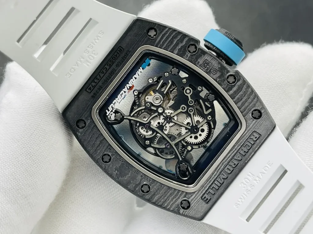 Super Clone Richard Mille RM 55 Richard Mille Asia Manual Winding Bubba Watson Carbon