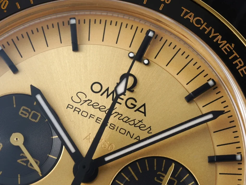 Super Clone Omega Speedmaster Moonwatch Professional 310.63.42.50.01.001 42mm Yellow Gold – Swiss SuperClone
