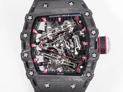 Super Clone Richard Mille RM 38-02 Richard Mille Bubba Watson Tourbillon 42mm Carbon