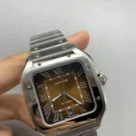 Super Clone Cartier Santos De Cartier Chocolate Dial WSSA0065 35.5mm – Swiss SuperClone