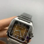 Super Clone Cartier Santos De Cartier Chocolate Dial WSSA0065 35.5mm – Swiss SuperClone