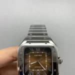 Super Clone Cartier Santos De Cartier Chocolate Dial WSSA0065 35.5mm – Swiss SuperClone