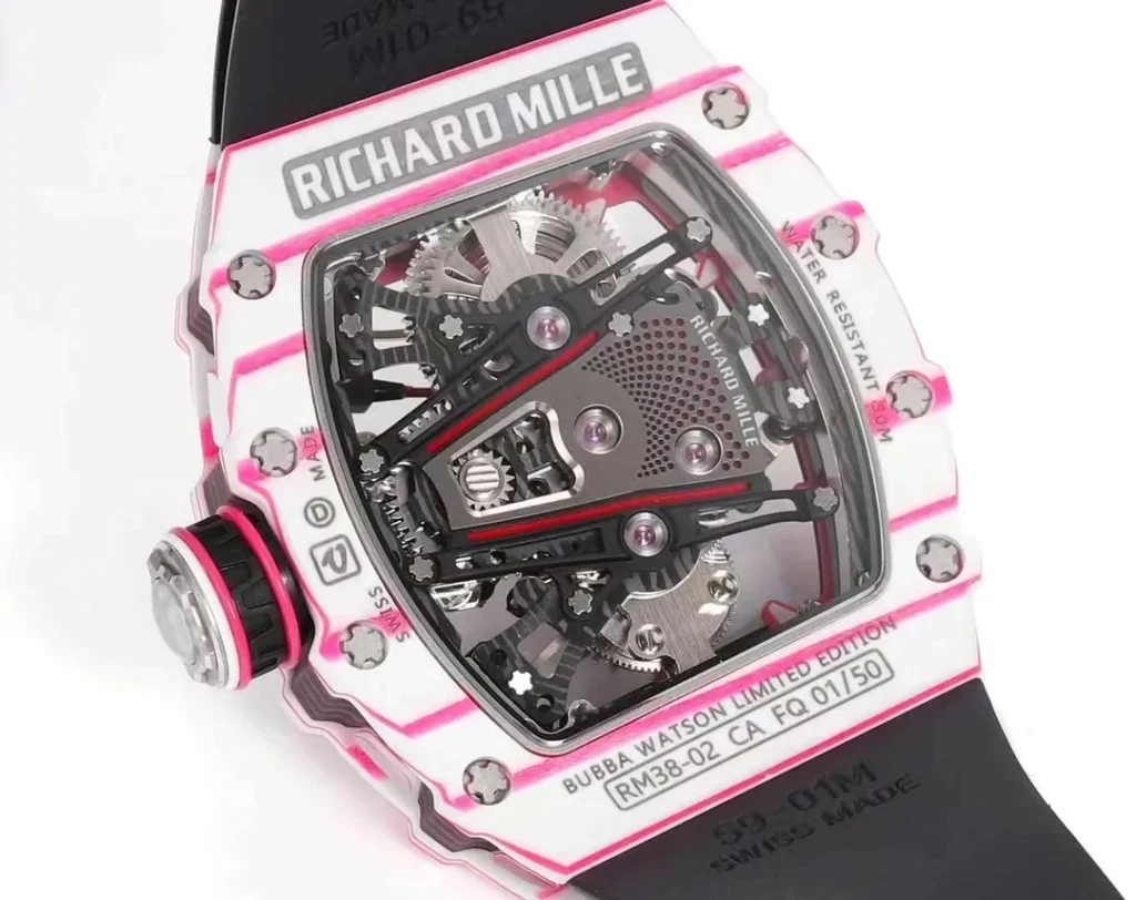 Super Clone Richard Mille RM 38-02 Richard Mille Bubba Watson Tourbillon Manual Winding 42mm