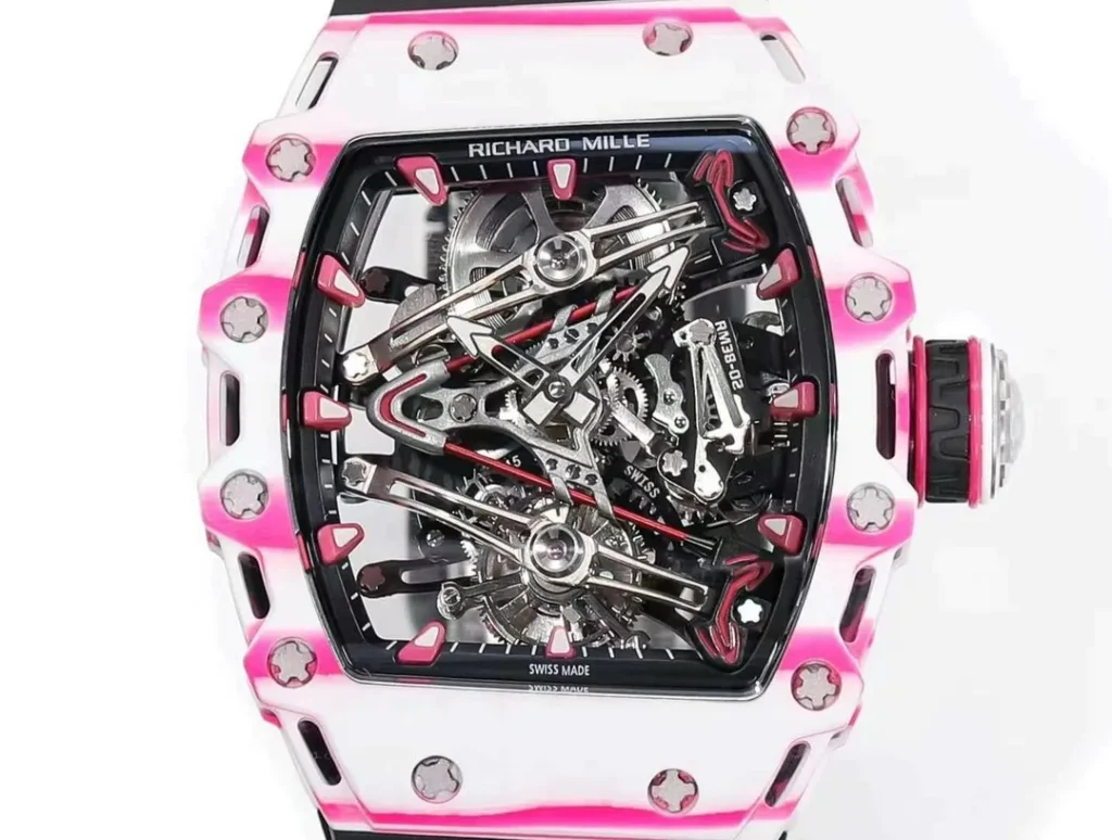 Super Clone Richard Mille RM 38-02 Richard Mille Bubba Watson Tourbillon Manual Winding 42mm
