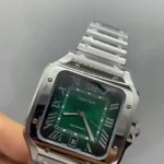 Super Clone Cartier Santos De Cartier Green Dial Large WSSA0062 39.8mm – Swiss SuperClone