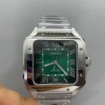 Super Clone Cartier Santos De Cartier Green Dial Large WSSA0062 39.8mm – Swiss SuperClone
