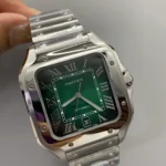 Super Clone Cartier Santos De Cartier Green Dial Large WSSA0062 39.8mm – Swiss SuperClone