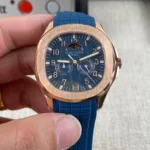 Super Clone Patek Philippe Aquanaut 5261R Moonphase Blue Rose 40mm – Swiss SuperClone