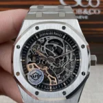 Super Clone Audemars Piguet Royal Oak 15407ST.OO 41mm Skeleton Dial Steel V3 Base