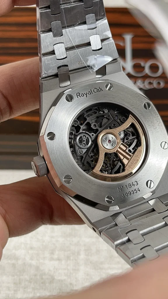 Super Clone Audemars Piguet Royal Oak 15407ST.OO 41mm Skeleton Dial Steel V3 Base