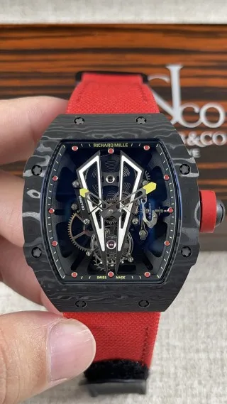 Super Clone Richard Mille RM 27-03 Richard Mille 42mm Carbon Đen 43gram