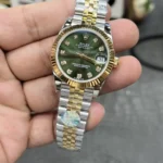 Super Clone Rolex Datejust Olive Green Diamond Dial 278273-0030 31 mm – Swiss SuperClone