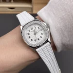 Super Clone Patek Philippe Aquanaut 5067A-025 35.6mm White Dial Diamond Bezel Moissanite Steel – CustomizeVersion – Swiss SuperClone