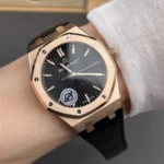 Super Clone Audemars Piguet Royal Oak 15500OR Rose Gold 41mm Black Dial