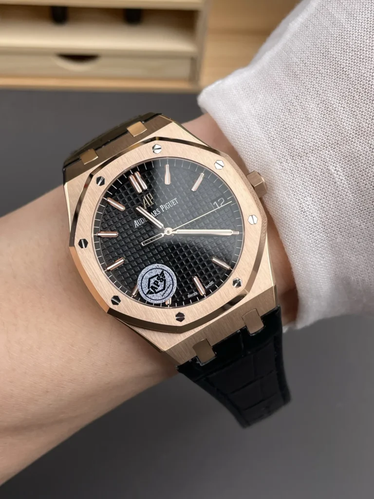 Super Clone Audemars Piguet Royal Oak 15500OR Rose Gold 41mm Black Dial