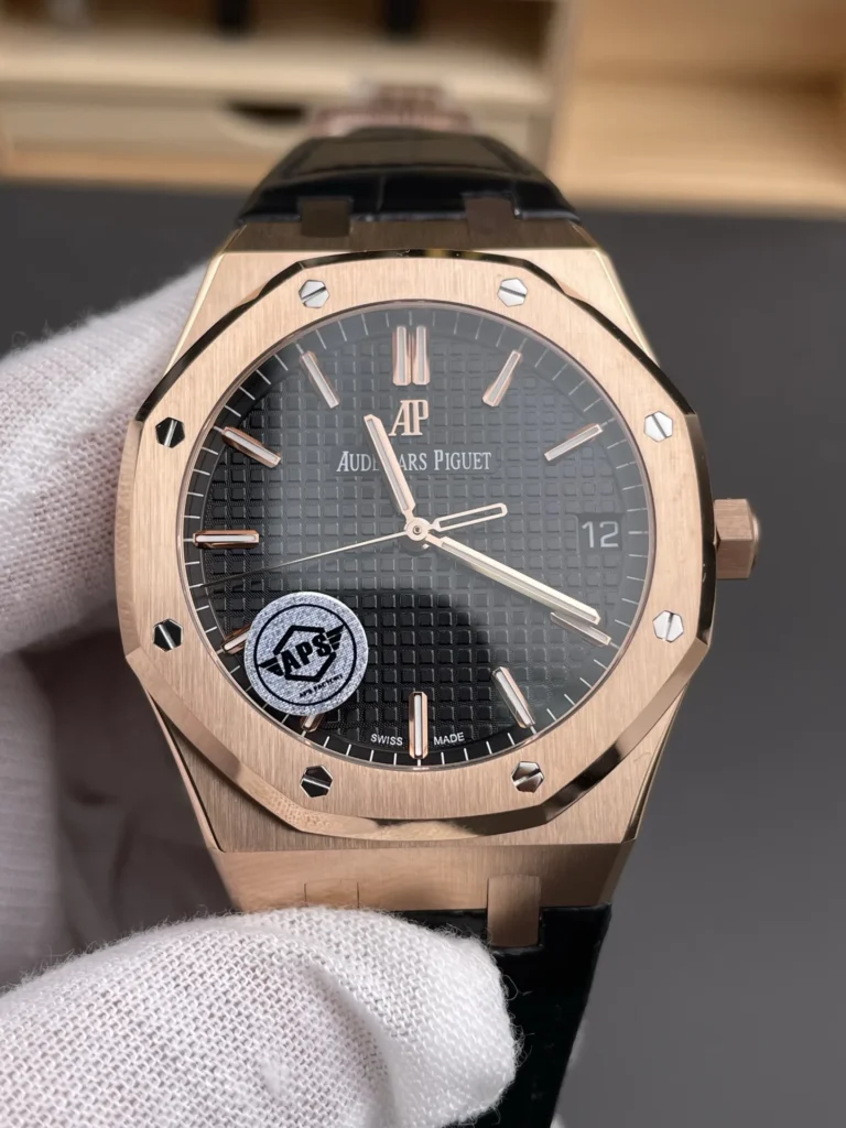 Super Clone Audemars Piguet Royal Oak 15500OR Rose Gold 41mm Black Dial
