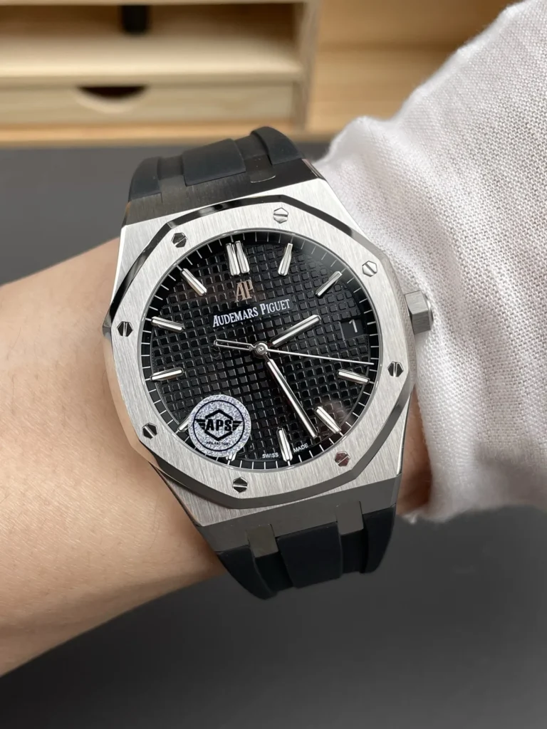 Super Clone Audemars Piguet Royal Oak 15500ST.OO.1220ST.03 41mm Black Rubber Strap