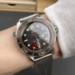 Super Clone Omega Seamaster Diver “James Bond 007 Edition” 42mm Black Dial Titanium – Swiss SuperClone