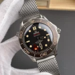 Super Clone Omega Seamaster Diver “James Bond 007 Edition” 42mm Black Dial Titanium – Swiss SuperClone