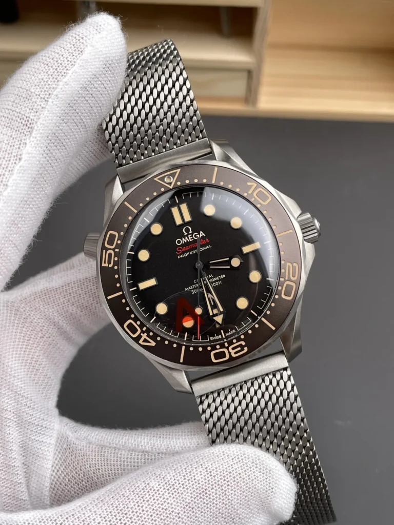 Super Clone Omega Seamaster Diver “James Bond 007 Edition” 42mm Black Dial Titanium – Swiss SuperClone