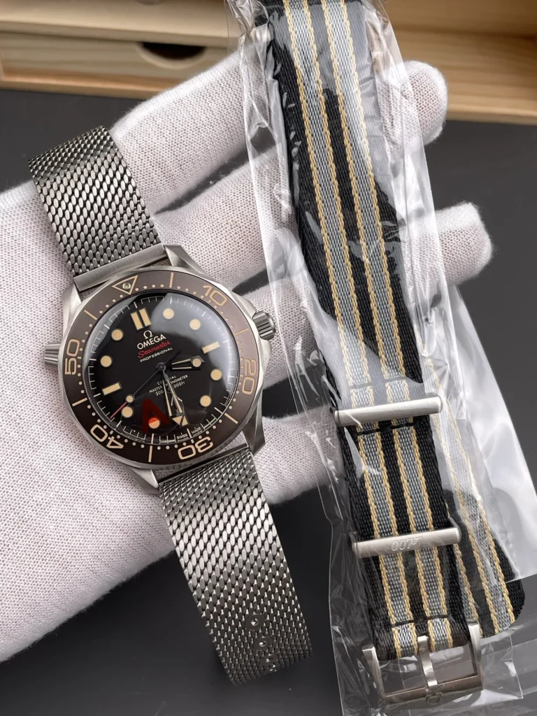 Super Clone Omega Seamaster Diver “James Bond 007 Edition” 42mm Black Dial Titanium – Swiss SuperClone