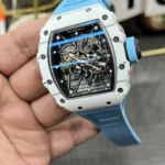 Super Clone Richard Mille RM 35-01 Richard Mille Rafa Cacbon NTPT Blue Strap 42mm