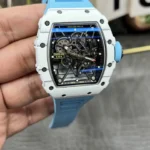 Super Clone Richard Mille RM 35-01 Richard Mille Rafa Cacbon NTPT Blue Strap 42mm