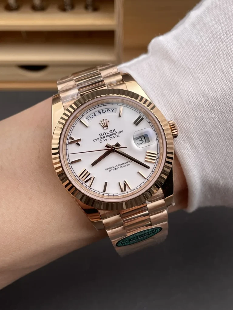 Super Clone Rolex Day-Date White Dial 128235-0070 36 mm – Swiss SuperClone